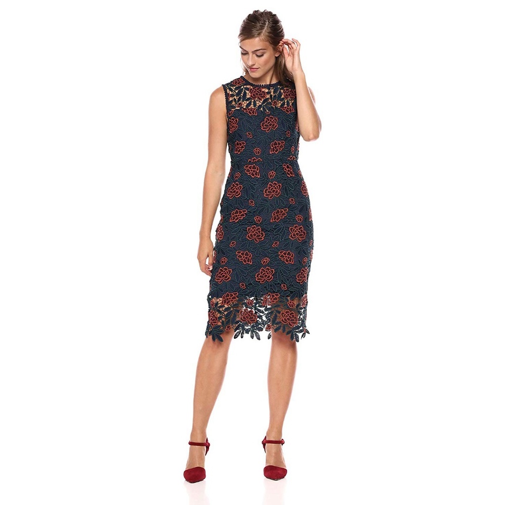NWT Cupcakes & Cashmere Mandolin Floral Lace Dress